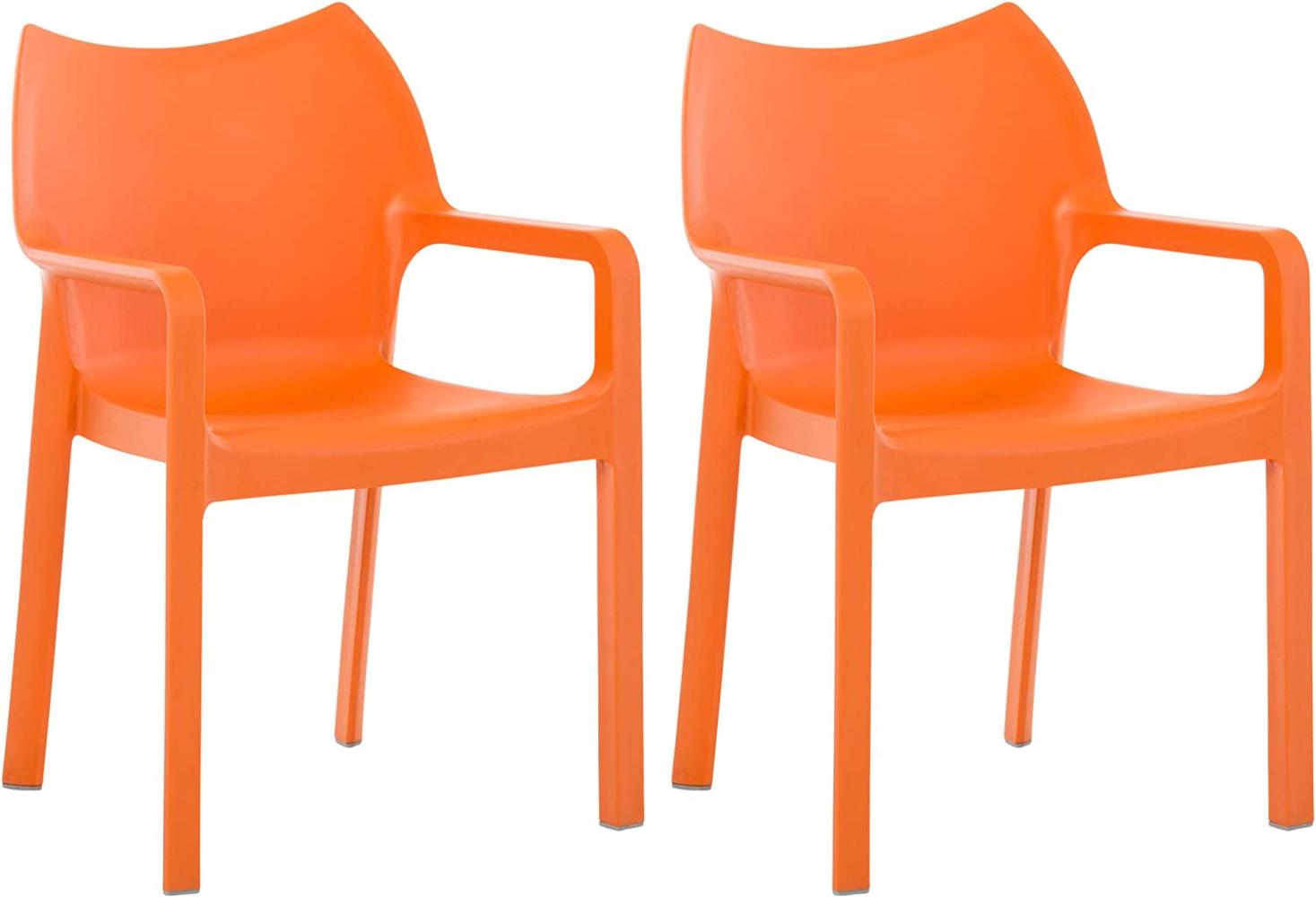 2er SET Stapelstuhl DIVA orange Bild 1