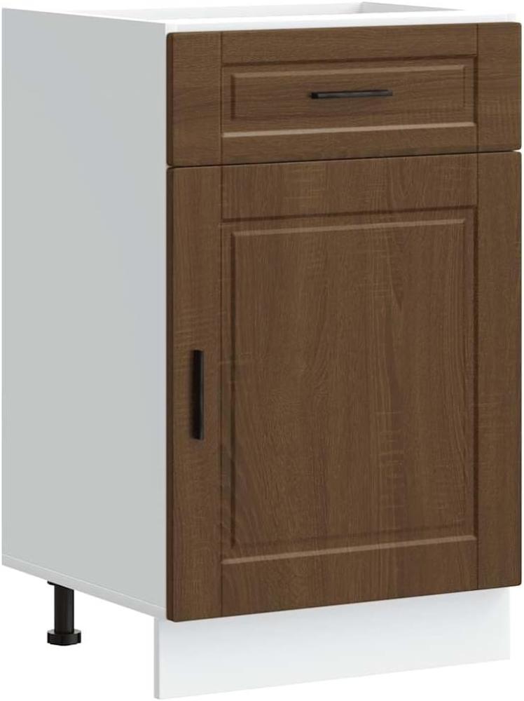 Küchenunterschrank Porto Braun Eichen-Optik Holzwerkstoff 853964 Bild 1