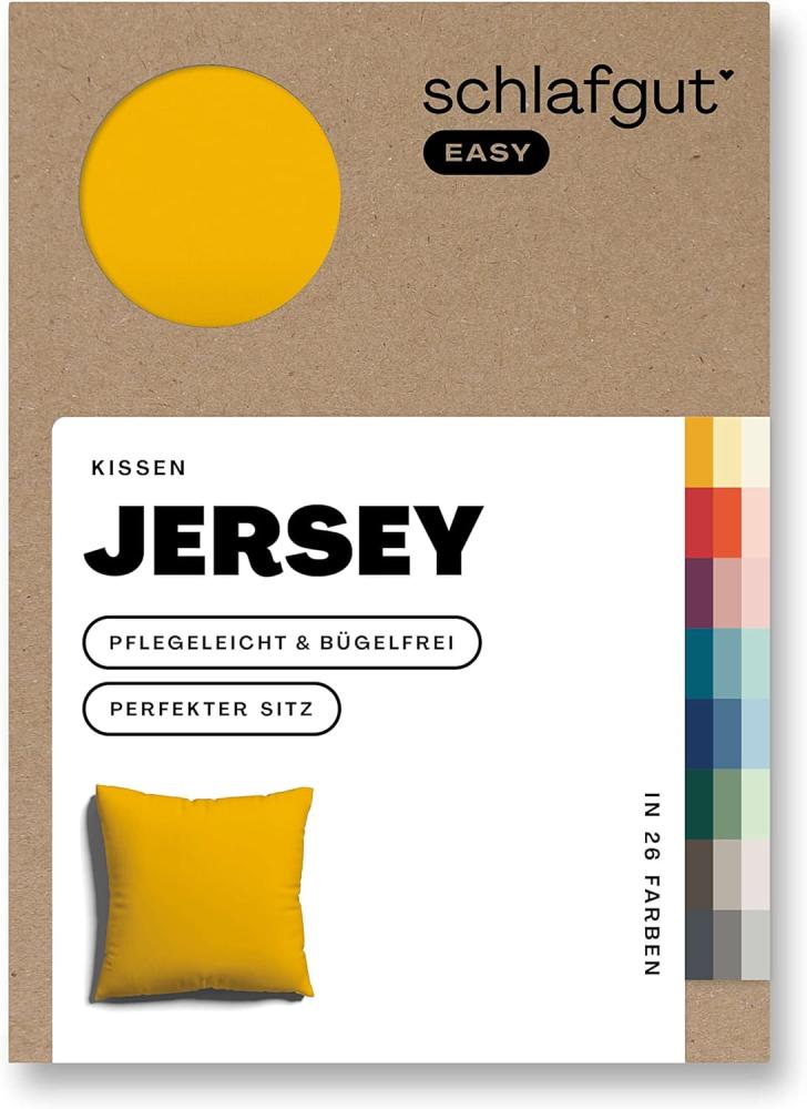 Schlafgut Kissenbezug EASY Jersey|Kissenbezug einzeln 80x80 cm| yellow-deep Bild 1