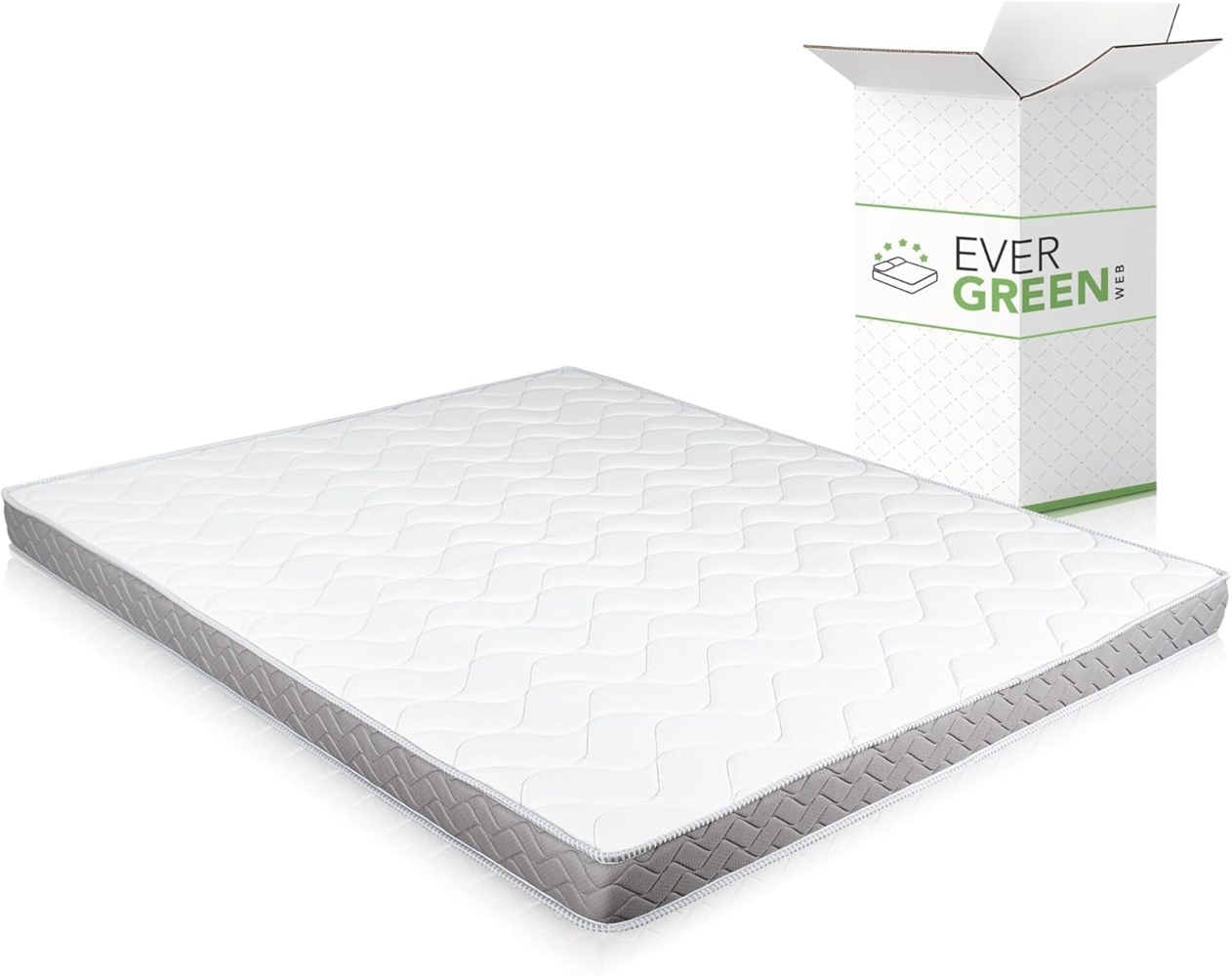 EVERGREENWEB Doppelmatratze für Schlafsofa, 14 cm hoch, orthopädische Wasserschaummatratze, hypoallergene und ergonimische Matratze mit weißem Bezug 140x190 – DAYBED Bild 1