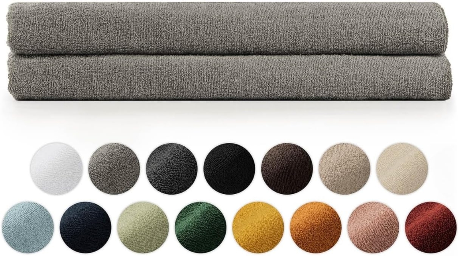 Blumtal Badetücher Premium weiche Frottier 2er Set mit Aufhängschlaufen, Frottee (2-St), Baumwolle Oeko-TEX Zertifiziert, saugstark Bild 1