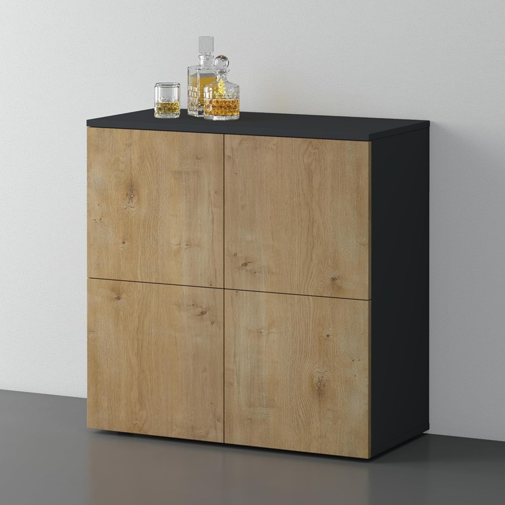 doporro Sideboard Kommode Möbel Mehrzweckschrank Push-to-Open Aufbewahrungsschrank Bild 1