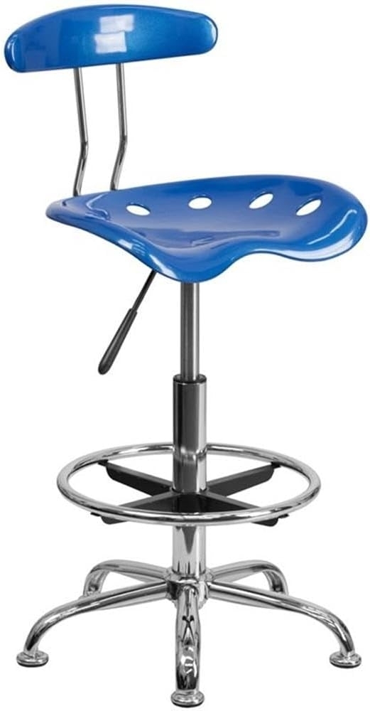 Flash Furniture Zeichenhocker, Edelstahl, hellblau, 50. 8 x 43. 82 x 104. 14 cm Bild 1