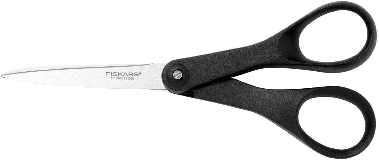 Fiskars Essential Papierschere, Schere, Küchenschere, Küchenhelfer, Kunststoff / Edelstahl, 18 cm, 1023818 Bild 1