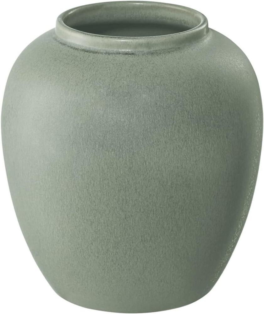 ASA Selection florea Vase moss, Blumenvase, Dekovase, Steingut, Grün, H 16 cm, 80101172 Bild 1