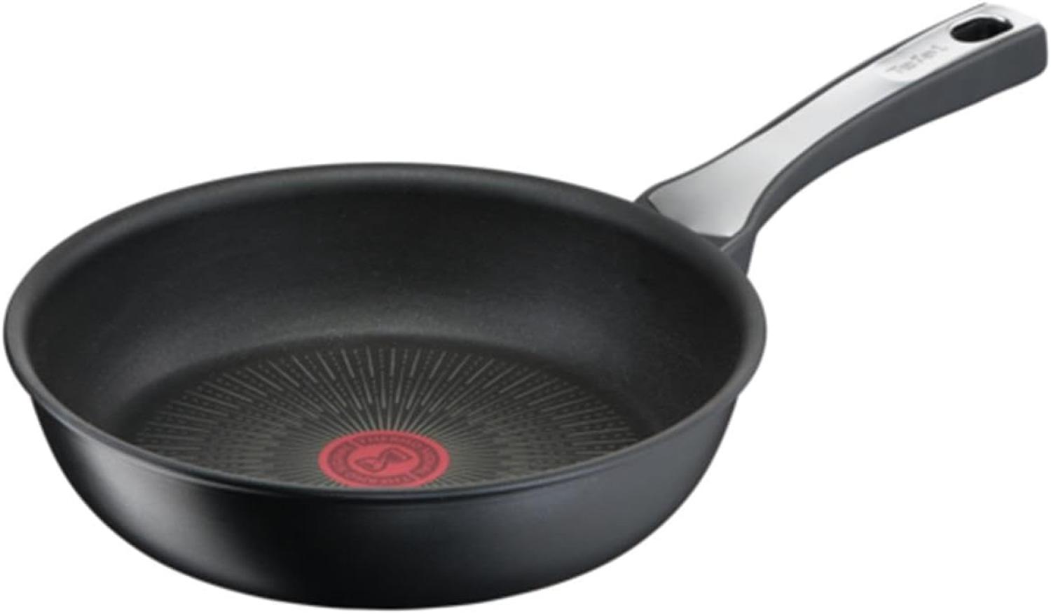 Tefal G25902 Unlimited On Bratpfanne | 20 cm | mit kratzfester Titanium Antihaft-Beschichtung | Thermo-Signal | PFOA-frei | geeignet für alle Herdarten, auch für Induktionsherde | schwarz Bild 1