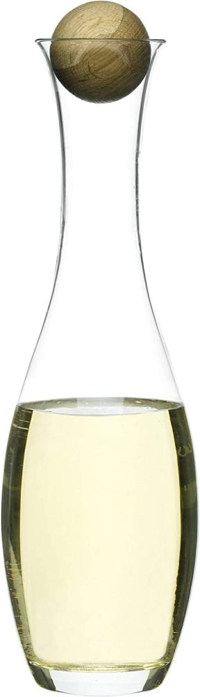 Elegante Glas Karaffe mit Eichenholzstopfen – 1 Liter Bild 1