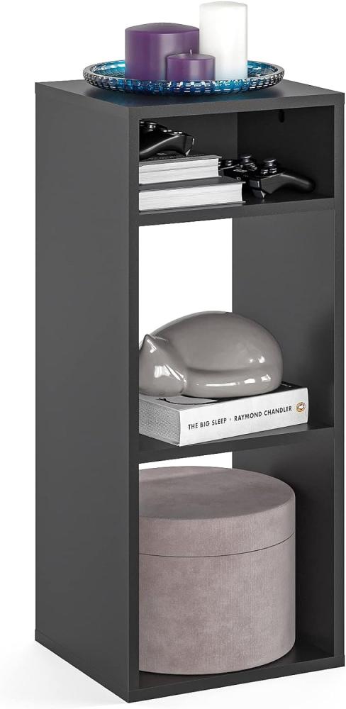 KOMTO Bücherregal RIM2 Regal Klein Standregal Würfelregal Büroregal, Bücherschrank für Kinderzimmer Regal Wohnzimmer 33,8 х 30,7 х 80,4 cm Bild 1