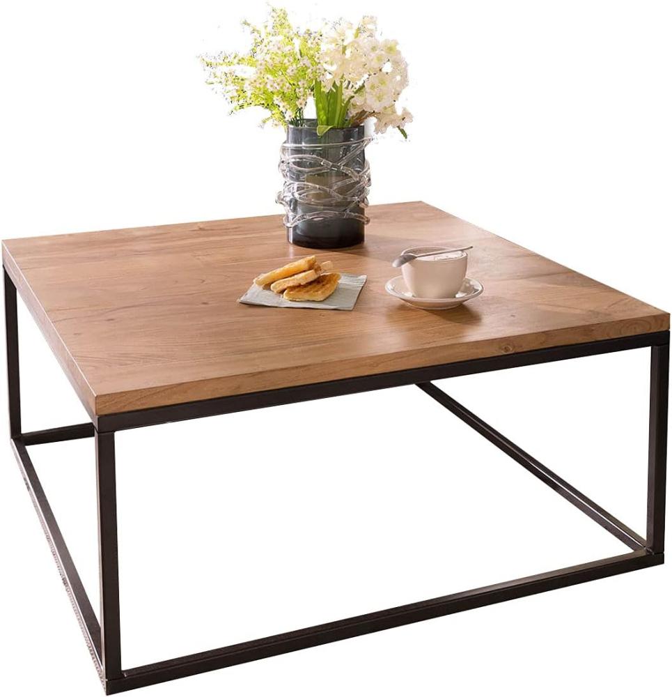 Couchtisch 'Tatius' 100x57 Akazie Natur/ Edelstahl, 80x80 cm Bild 1