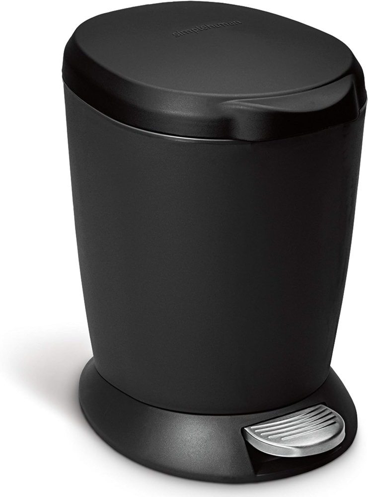 simplehuman 6 Liter, runder Treteimer, schwarz, 5 Jahre Bild 1