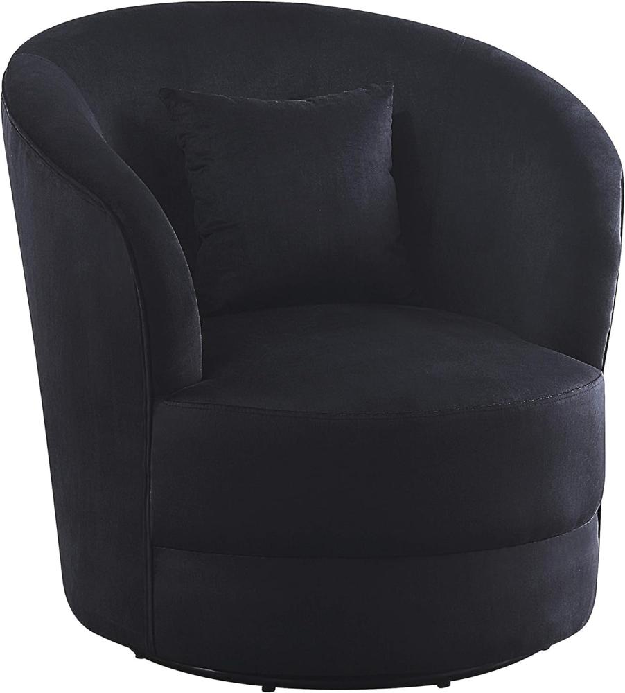 Atlantic Home Collection Sessel Colin, 360Grad, Polyester, Schwarz, BxTxH: 84cm x 85cm x 84 cm Bild 1