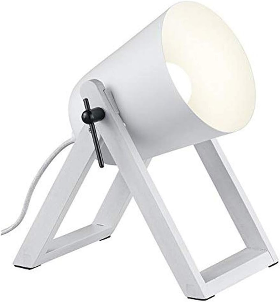 Tischlampe Marc21 x 19 x 12 cm Stahl/Holz weiß Bild 1