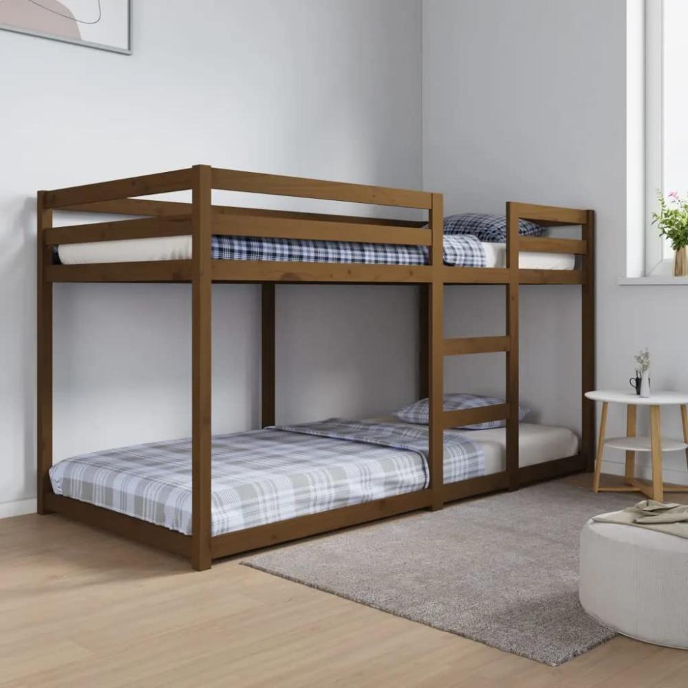 Etagenbett Honigbraun 90x200 cm Massivholz Kiefer [821647] Bild 1
