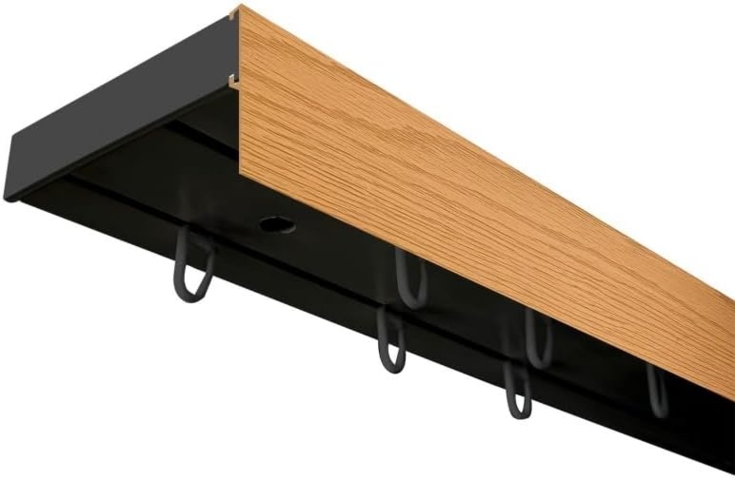 SN DECO GROUP Gardinenschiene Vorhangschiene SH (1) mit Blende 5 cm, 2-läufig, Fixmaß, mit Bohren, verschraubt, Kunststoff Bild 1