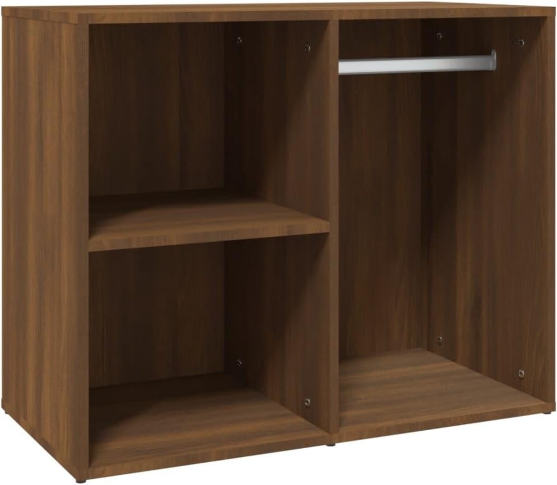 Kleiderschrank, Holzwerkstoff, braun Eichen-Optik, 80 x 40 x 65 cm Bild 1