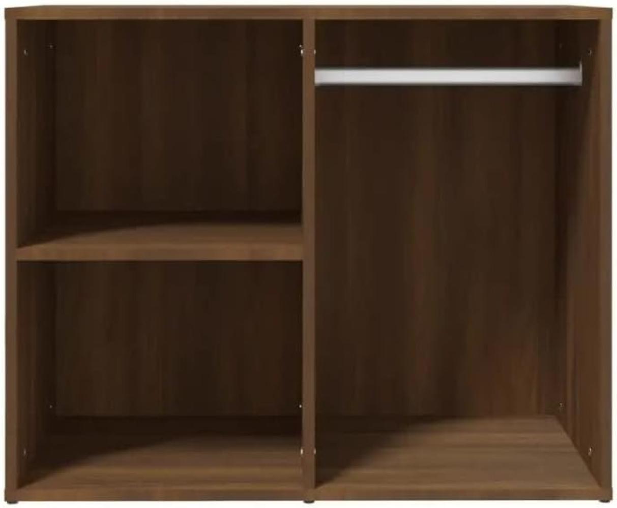 Kleiderschrank, Holzwerkstoff, braun Eichen-Optik, 80 x 40 x 65 cm Bild 1