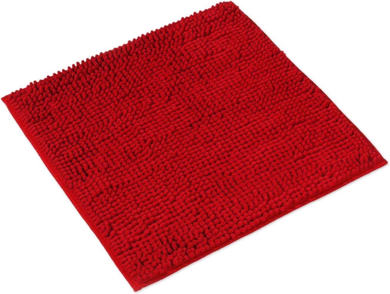 WohnDirect Badematte 45x45cm | Rot - rutschfest & Waschbar - Badezimmerteppich zum Set kombinierbar, Badvorleger, WC Garnitur, Badteppich Bild 1