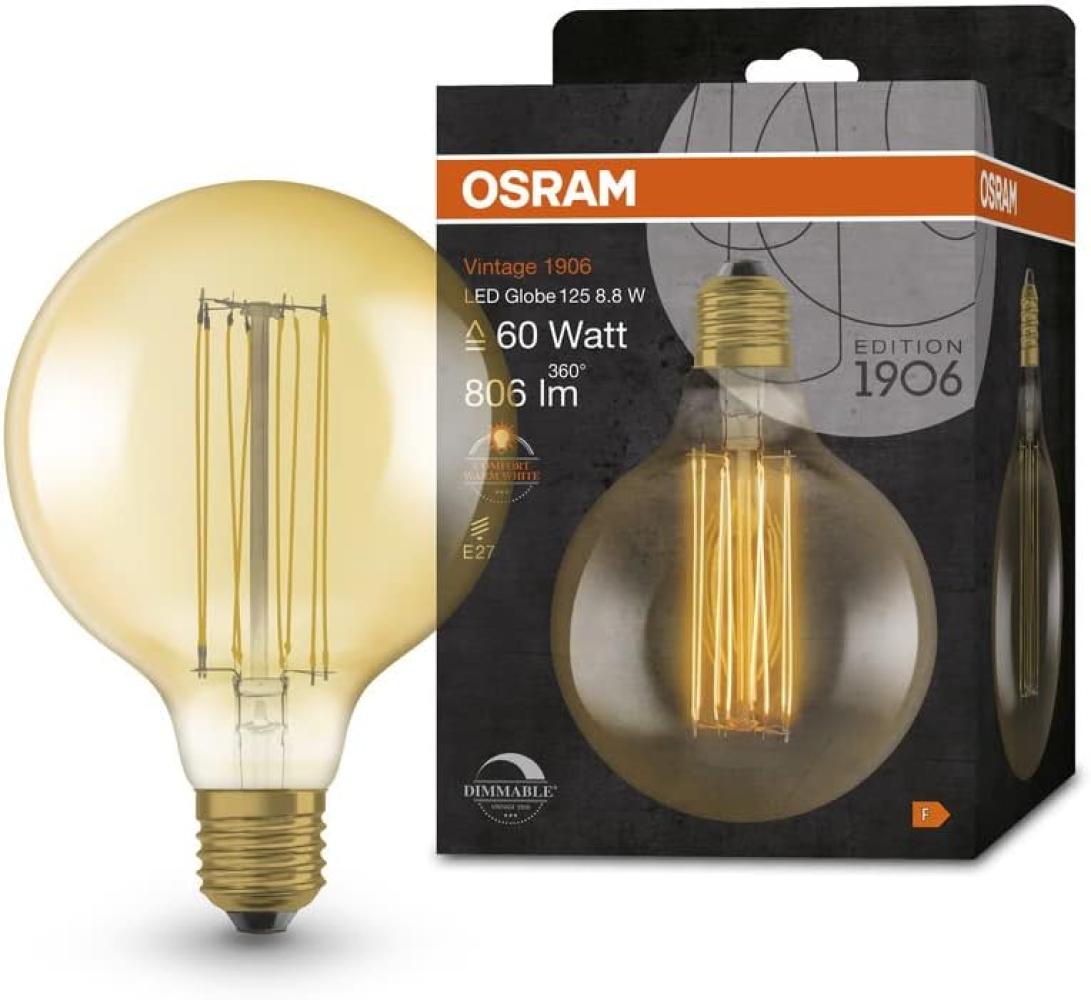 Osram LED-Lampe Vintage 1906 Globe125 8,8W/822 (60W) Gold Dimmable E27 Bild 1