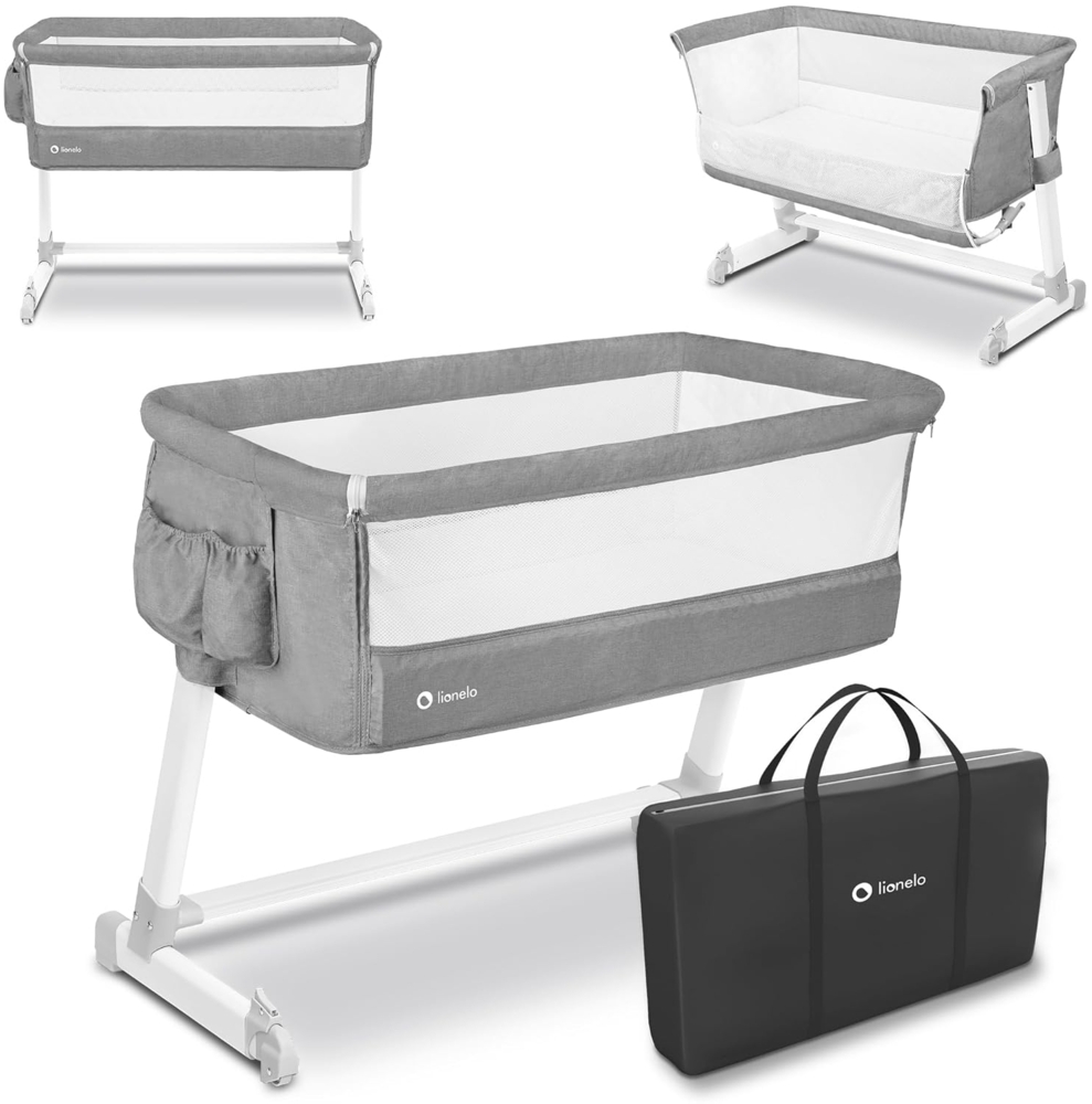 Lionelo 'Theo Baby' Beistellbett grau Bild 1
