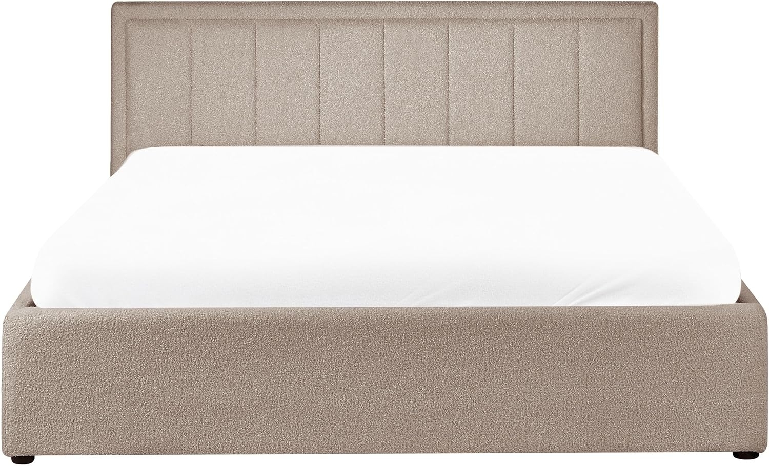 Bett mit Stauraum Bouclé MONTLAUR 160 x 200 cm Taupe Bild 1