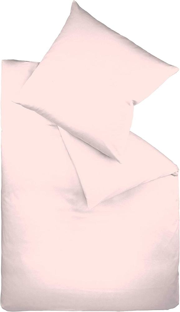 fleuresse Interlock Jersey Bettwäsche Colours 155x220 cm + 80x80 cm Rose Bild 1