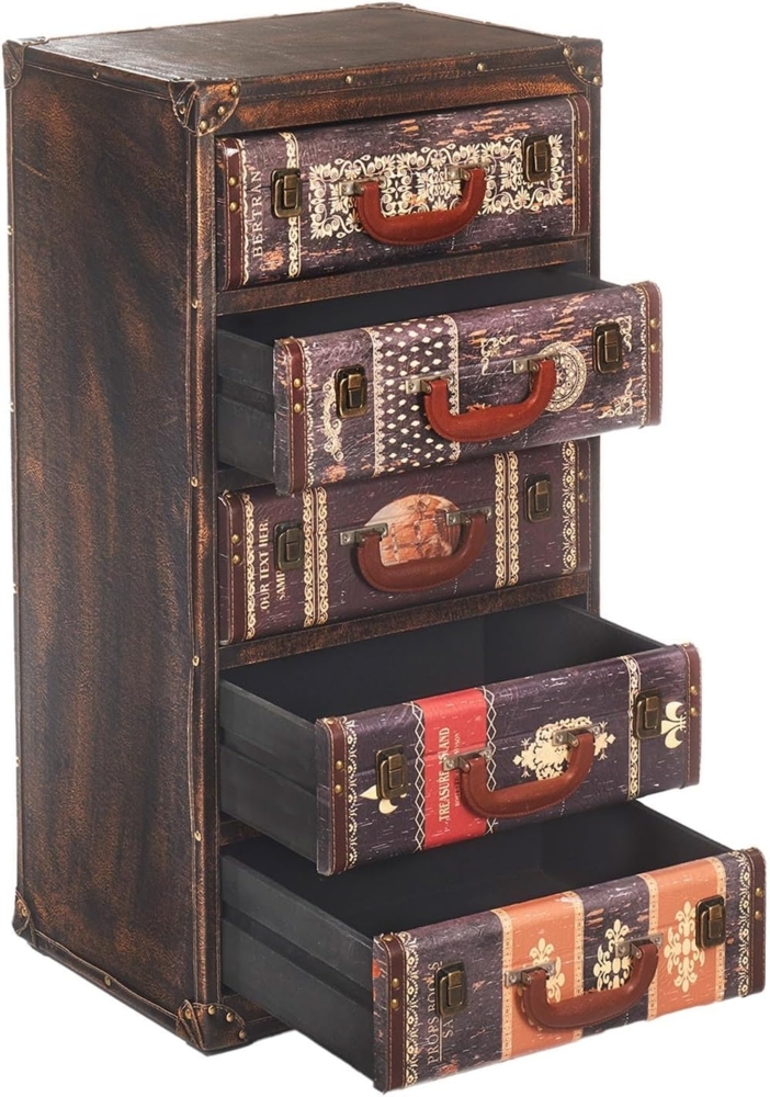 Kobolo Regal Kommode TAFARI aus MDF mit bedrucktem Kunstleder Bild 1