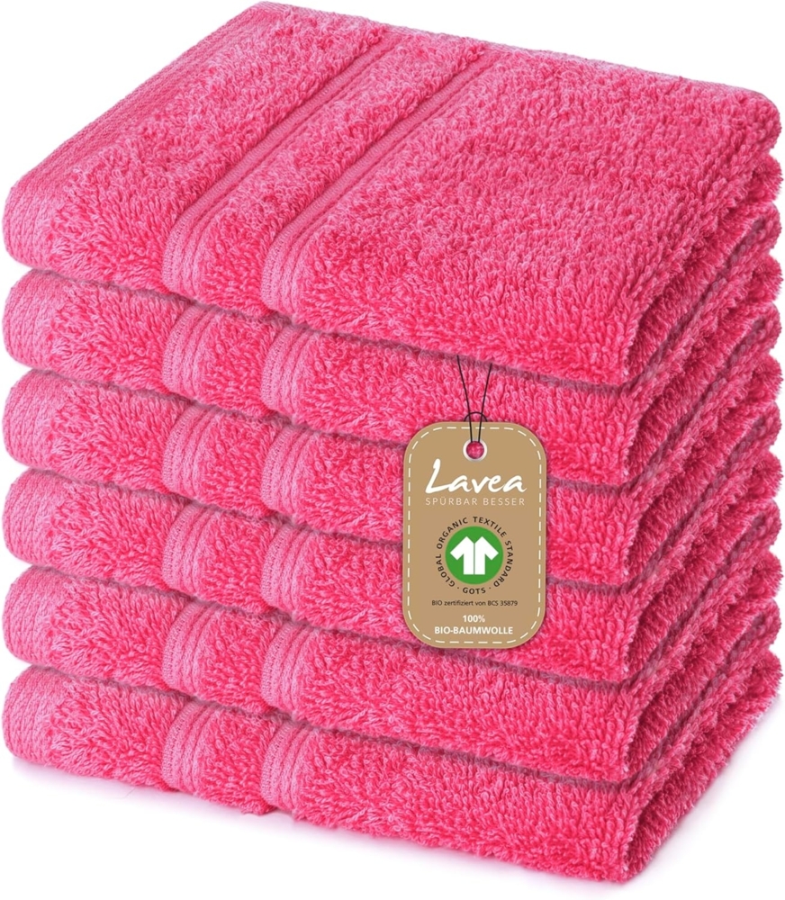 Lavea Seiftuch Bali, 30x30cm aus 100% Bio-Baumwolle, einzigartig weiche Seiftücher mit Aufhänger (Set, 6-St), hochwertige und nachhaltige Premium Waschlappen - schonende Reinigung Bild 1