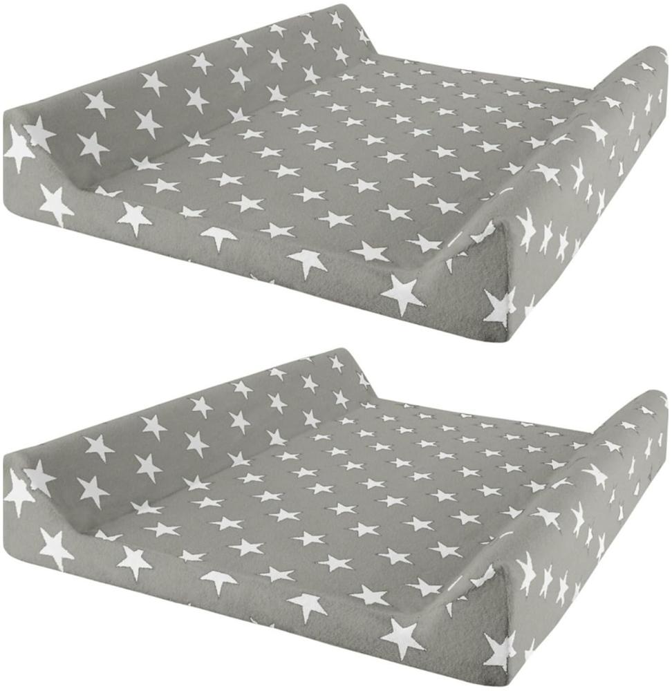 Lilly and Ben 'Frottee' 2er Set Wickelauflagenbezüge Grey Star Bild 1