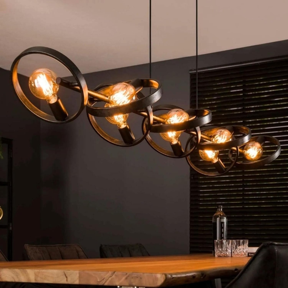 famlights Pendelleuchte famlights, Pendelleuchte Christopher in Schwarz E27 Bild 1