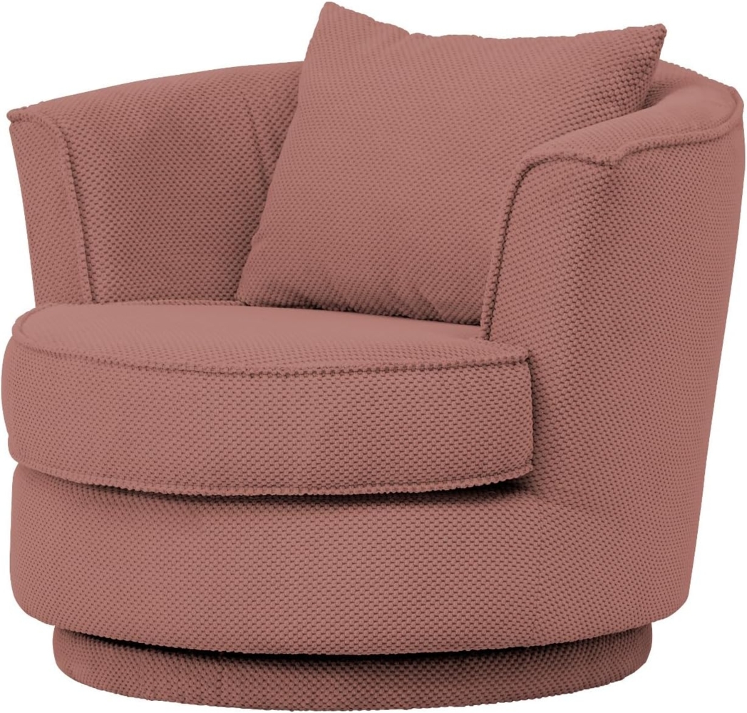 Sessel drehbar Comfy terracotta Webvelours 95 cm Bild 1