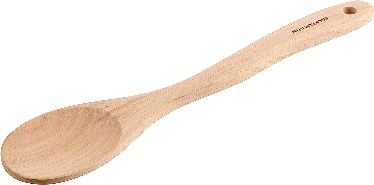 Fackelmann Kochlöffel 30 cm, Rührlöffel aus Buchenholz, Küchenhelfer für beschichtete Pfannen und Töpfe (Farbe: Braun), Menge: 1 Stück Bild 1