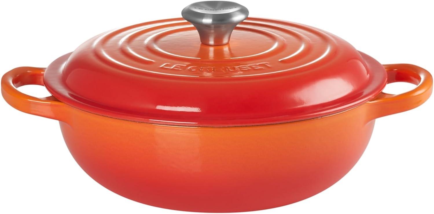 Le Creuset Stew Pot Rund Signature 22 cm ofenrot - Orange - 20 bis 24 cm Bild 1