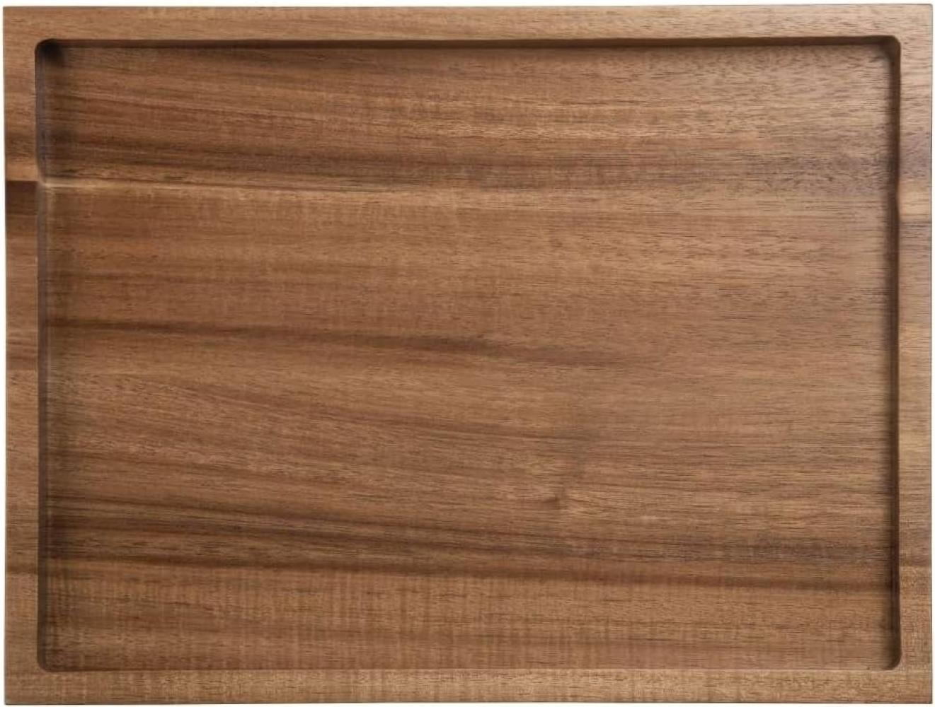 ASA-Selection Holztablett rechteckig 32,5x24,5x2cm Akazie massiv WOOD Bild 1