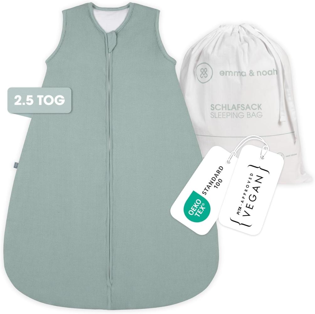 emma & noah Babyschlafsack Baby Schlafsack 2.5 TOG, Strampelsack für den Herbst und Winter Bild 1