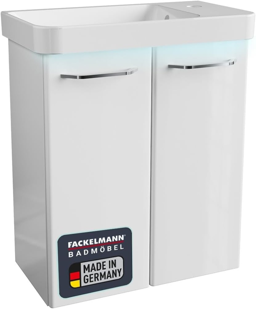 Fackelmann MILANO Gäste-WC Set 3-teilig, 55 cm breit, Weiß, Keramik Bild 1