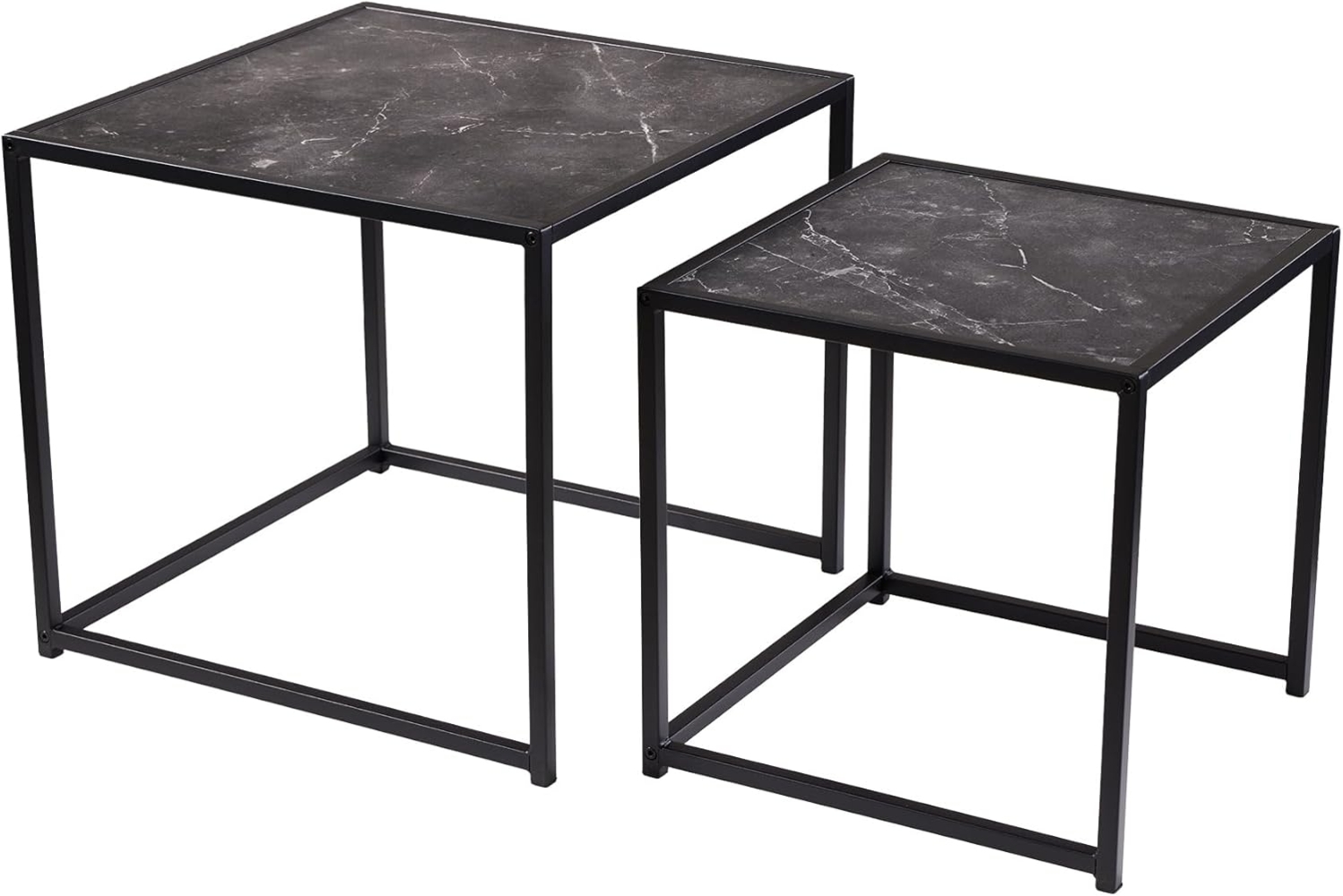 riess-ambiente Beistelltisch SLIM LINE 50cm graphit / schwarz (Set, 2-St), Wohnzimmer · Design · Metall · Industrial Bild 1