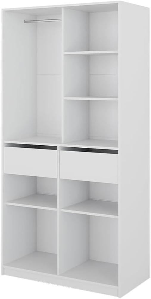 Vicco Kleiderschrank Elmo Weiß 100 x 200 cm mit 2 Schubladen Bild 1