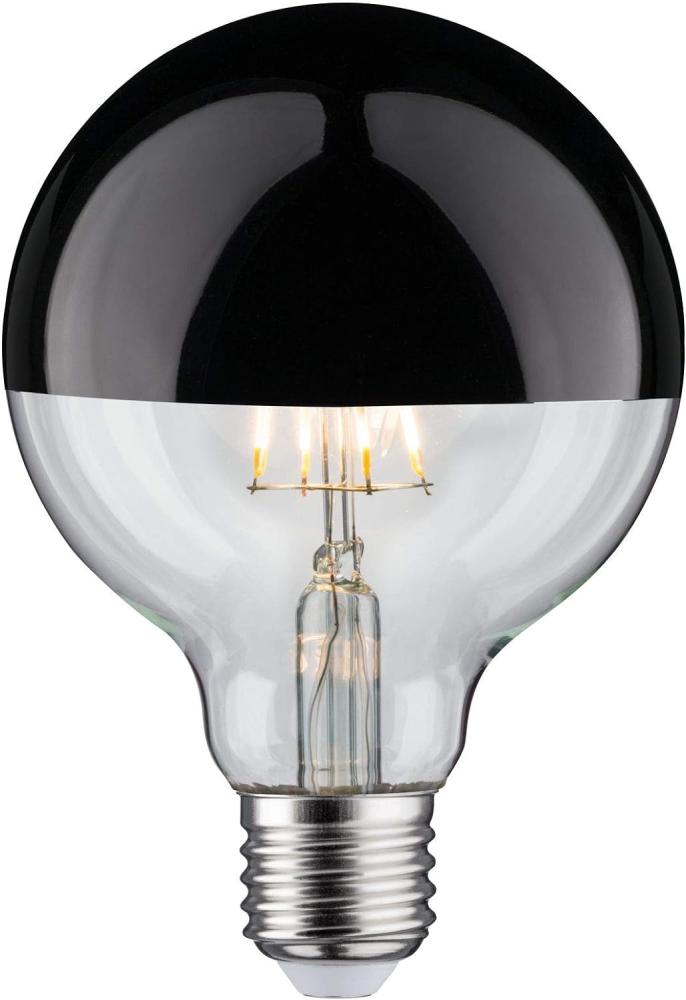 Paulmann 28677 LED Globe 6,5 Watt E27 Kopfspiegel Schwarzchrom Warmweiß dimmbar Bild 1