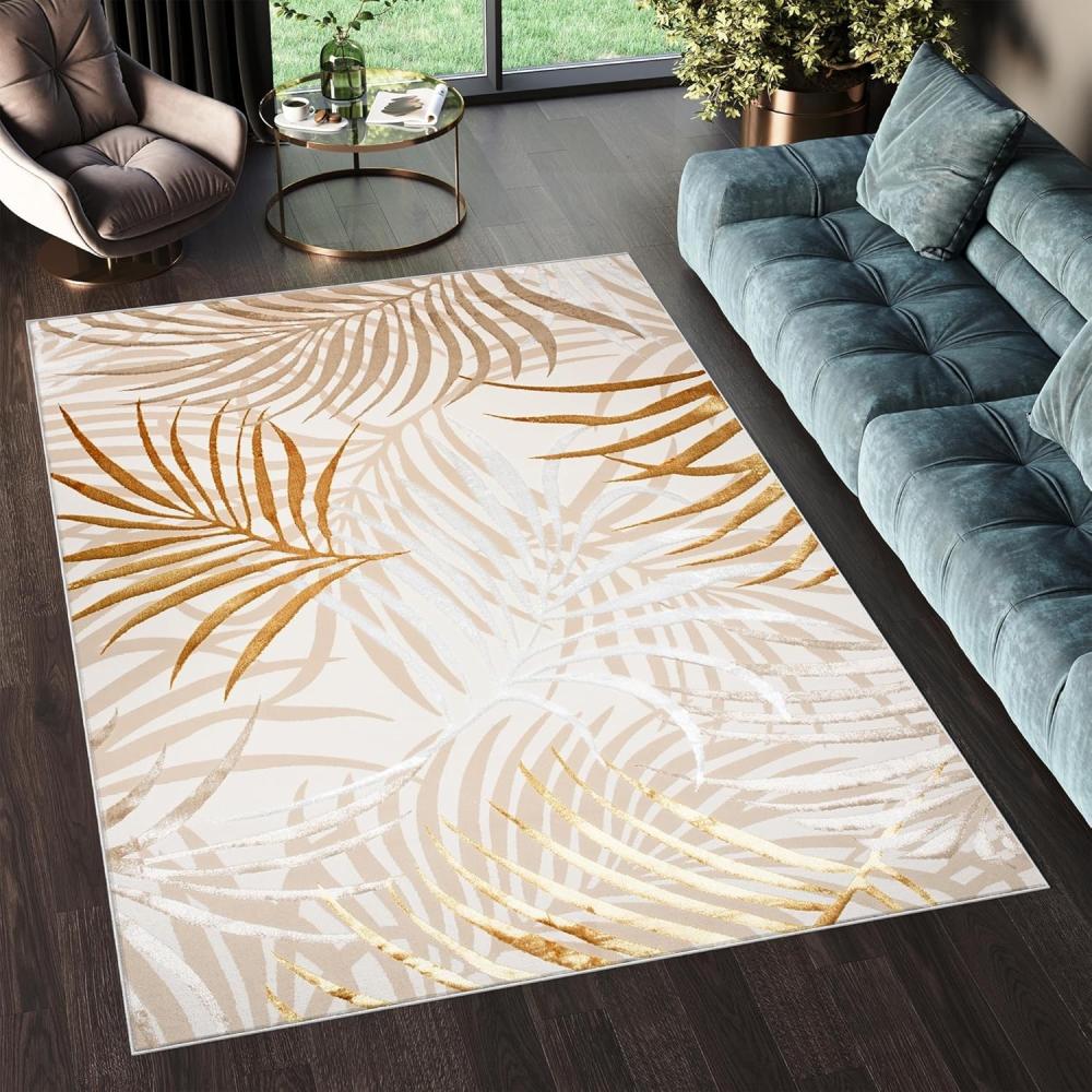 Tapiso Designteppich GOLDEN, rechteckig, Höhe: 16 mm, Wohnzimmer, Schlafzimmer, modern Design Bild 1