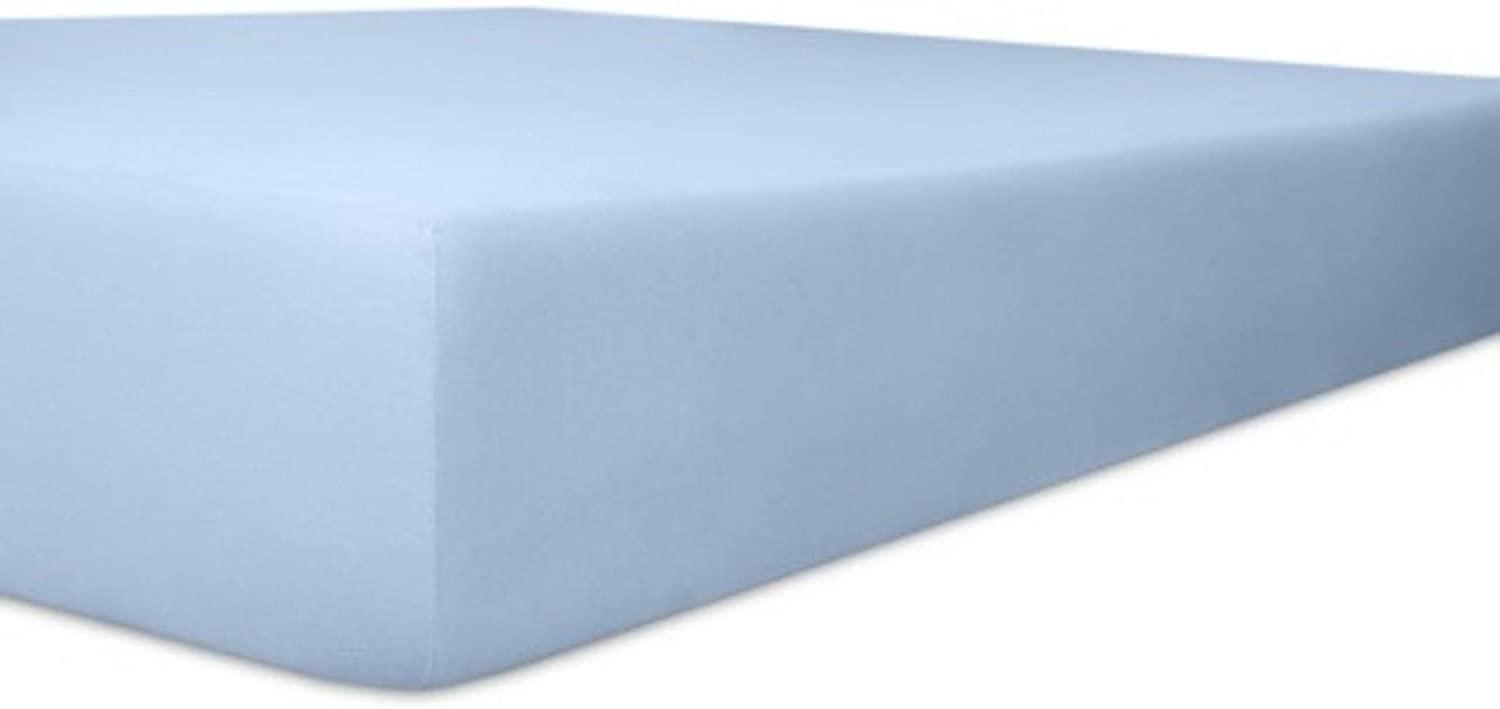 Kneer Qualität 22 Vario-Stretch Topper-Spannbetttuch 160x200x4-12cm 63 hellblau Bild 1