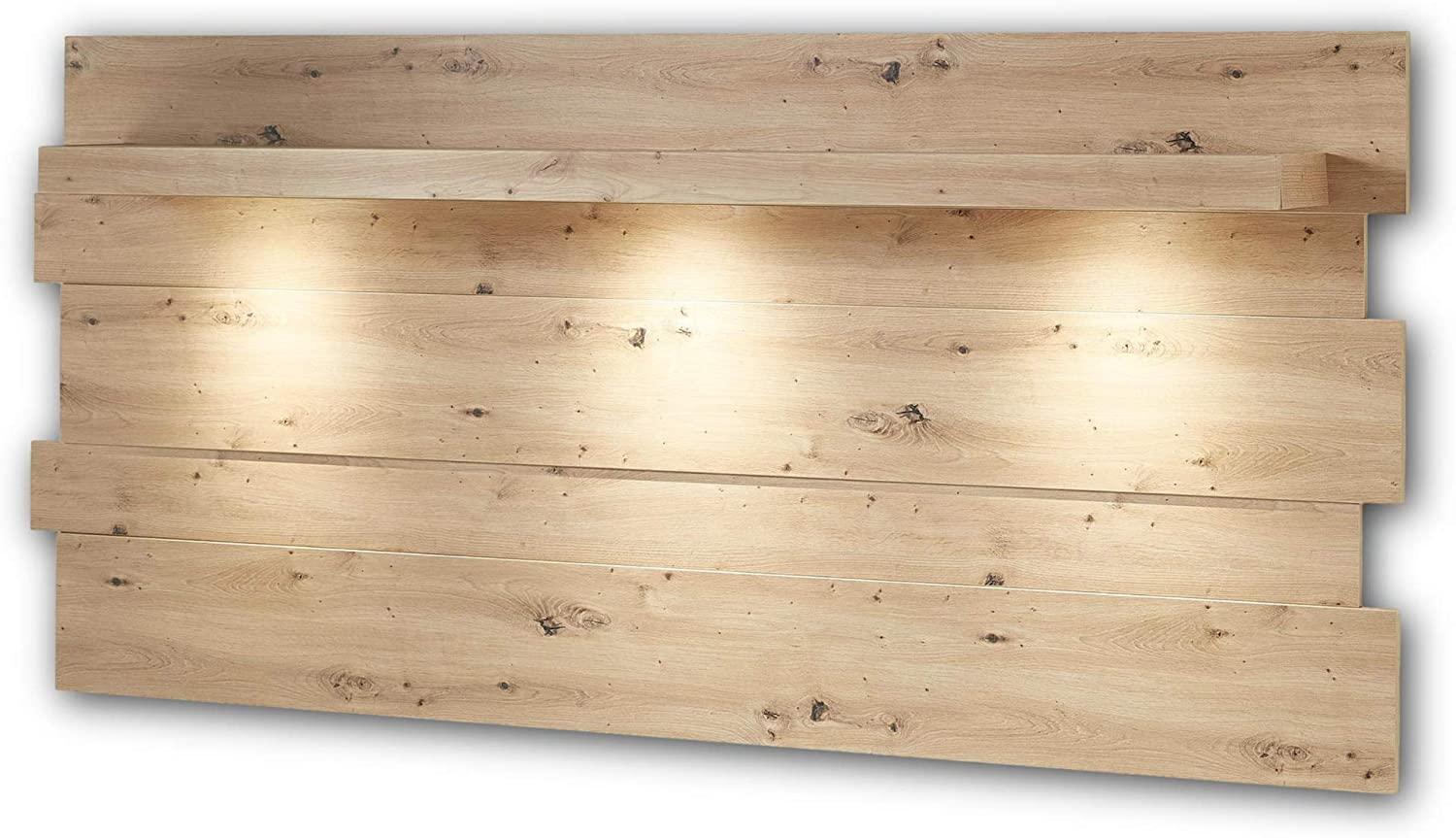 Stella Trading LOFT-TWO Großes Wandboard in Artisan-Eiche Optik, weiß - Hochwertiges & vielseitig einsetzbares Wandregal - 202 x 93 x 24 cm (B/H/T) Bild 1