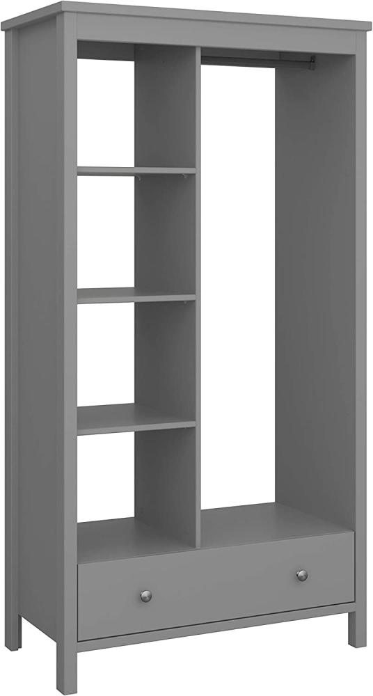 TROMSÖ Kleiderschrank 90x170 MDF Dunkelgrau Bild 1