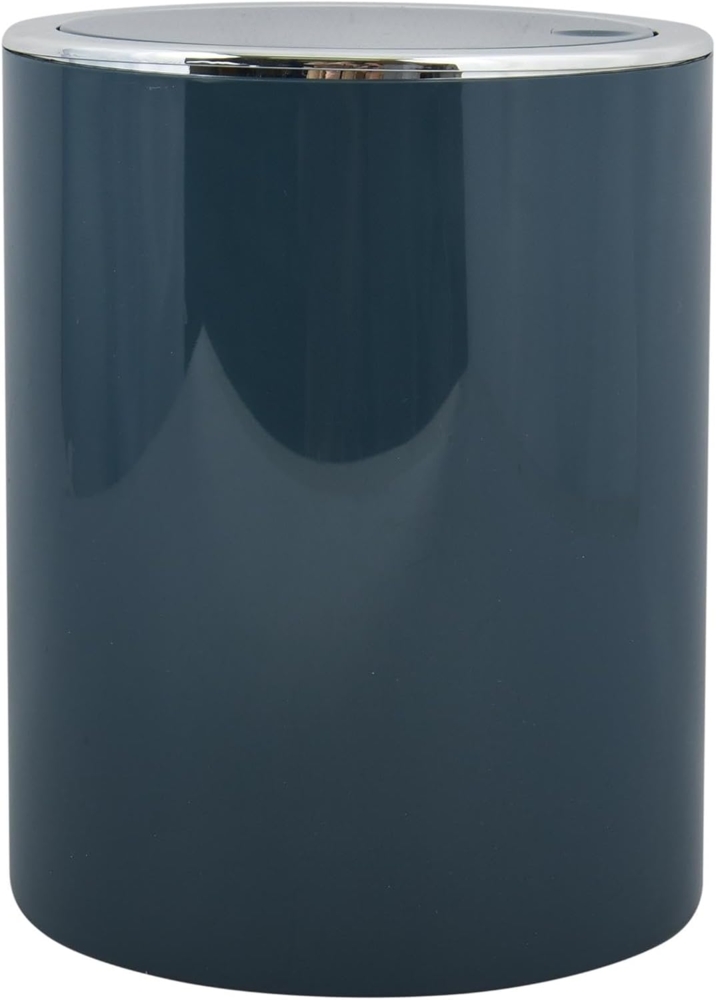 MSV Bad Serie "ASPEN" Design Kosmetikeimer Bad Treteimer Schwingdeckeleimer Abfallbehälter mit Schwingdeckel 6 Liter (ØxH): ca. 18,5x26 cm Pastell Petrol Bild 1
