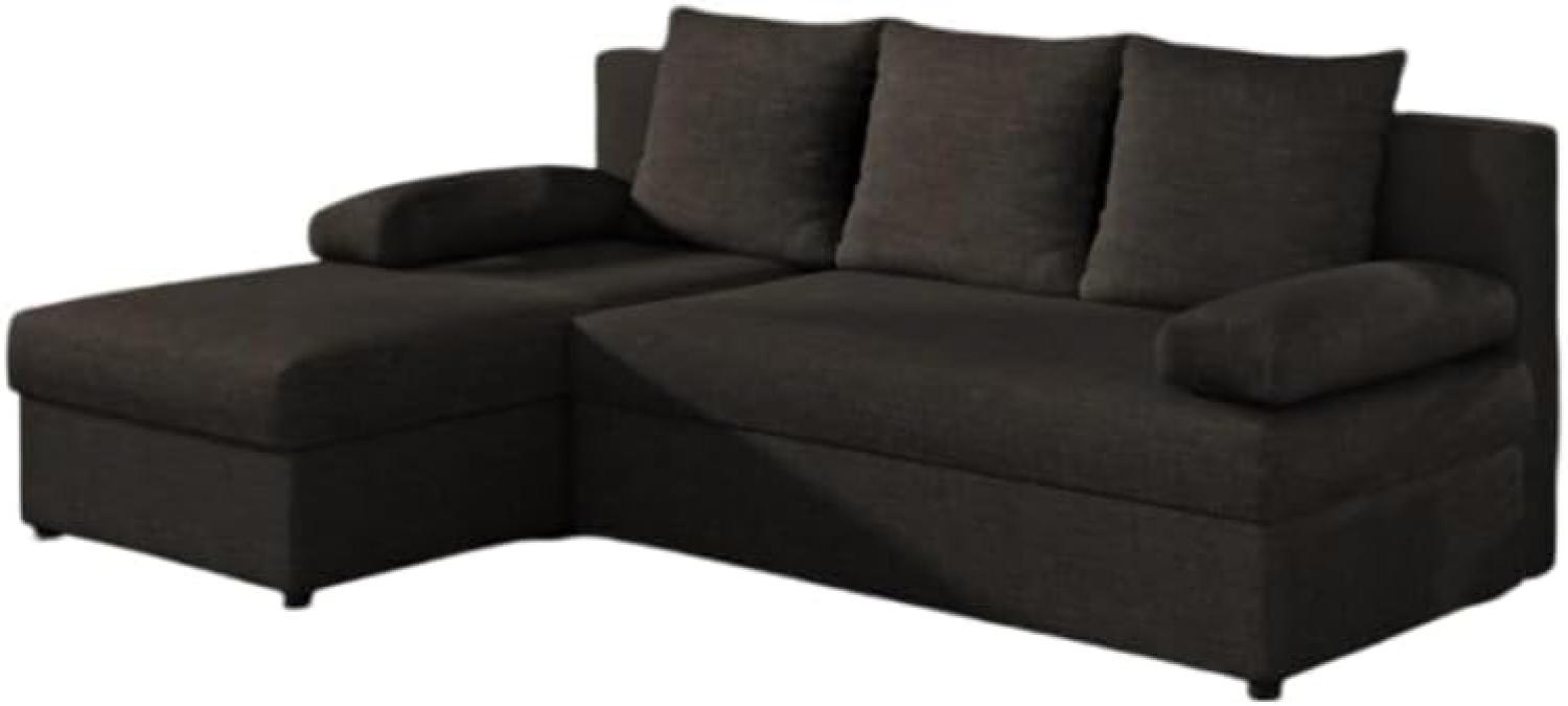 Designer Sofa Cali mit Stauraum und Schlaffunktion Braun Links Bild 1