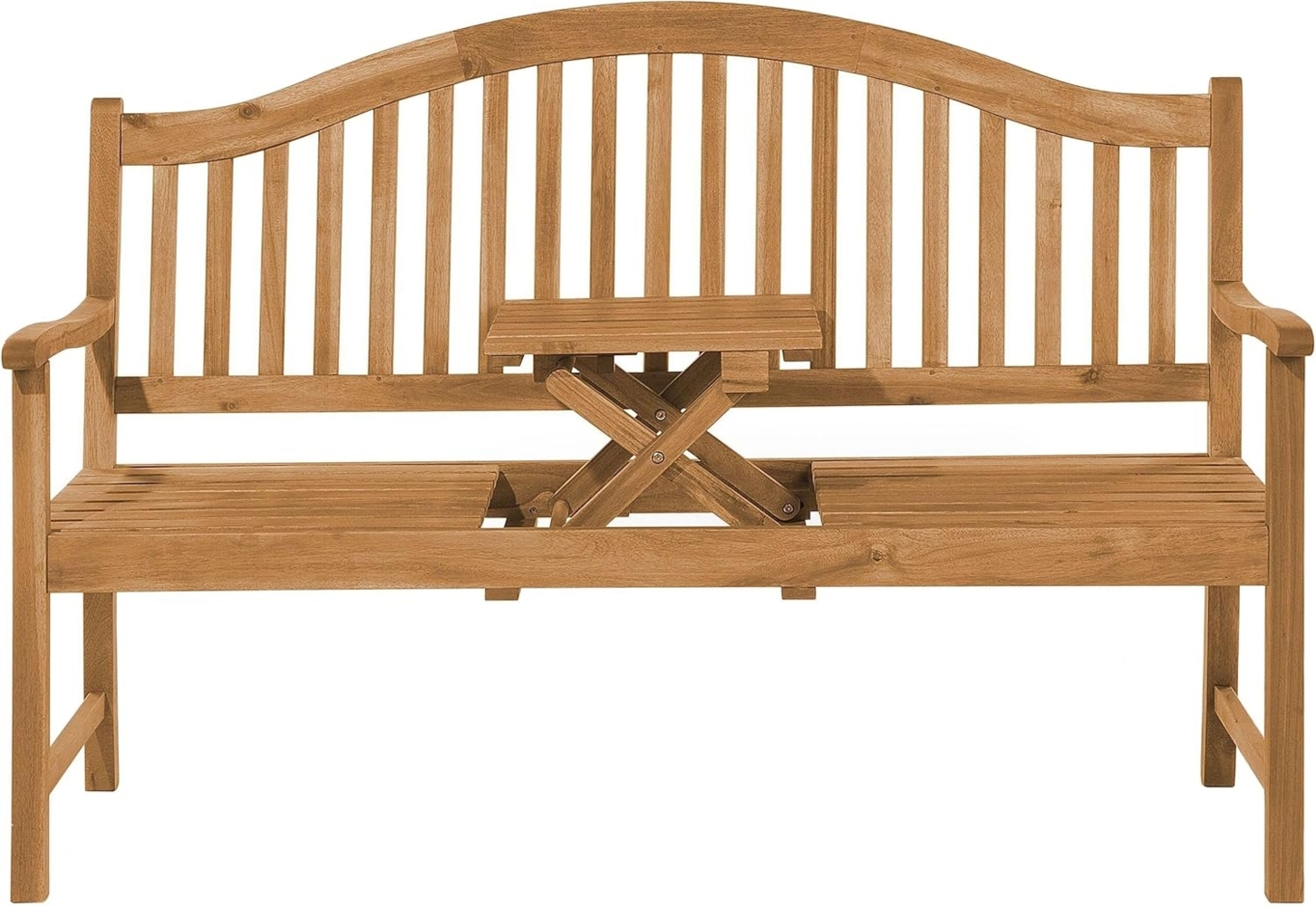 Gartenbank HILO 150 cm Akazienholz Heller Holzfarbton Bild 1