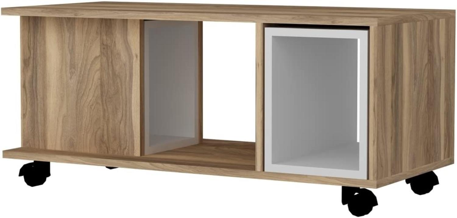 Couchtisch Sadem Weiß Walnuss Bild 1