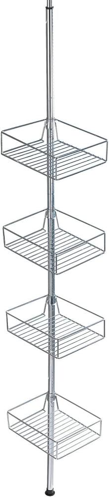 WENKO Teleskopregal Domaso mit extra tiefen Körben, Edelstahl rostfrei Bild 1
