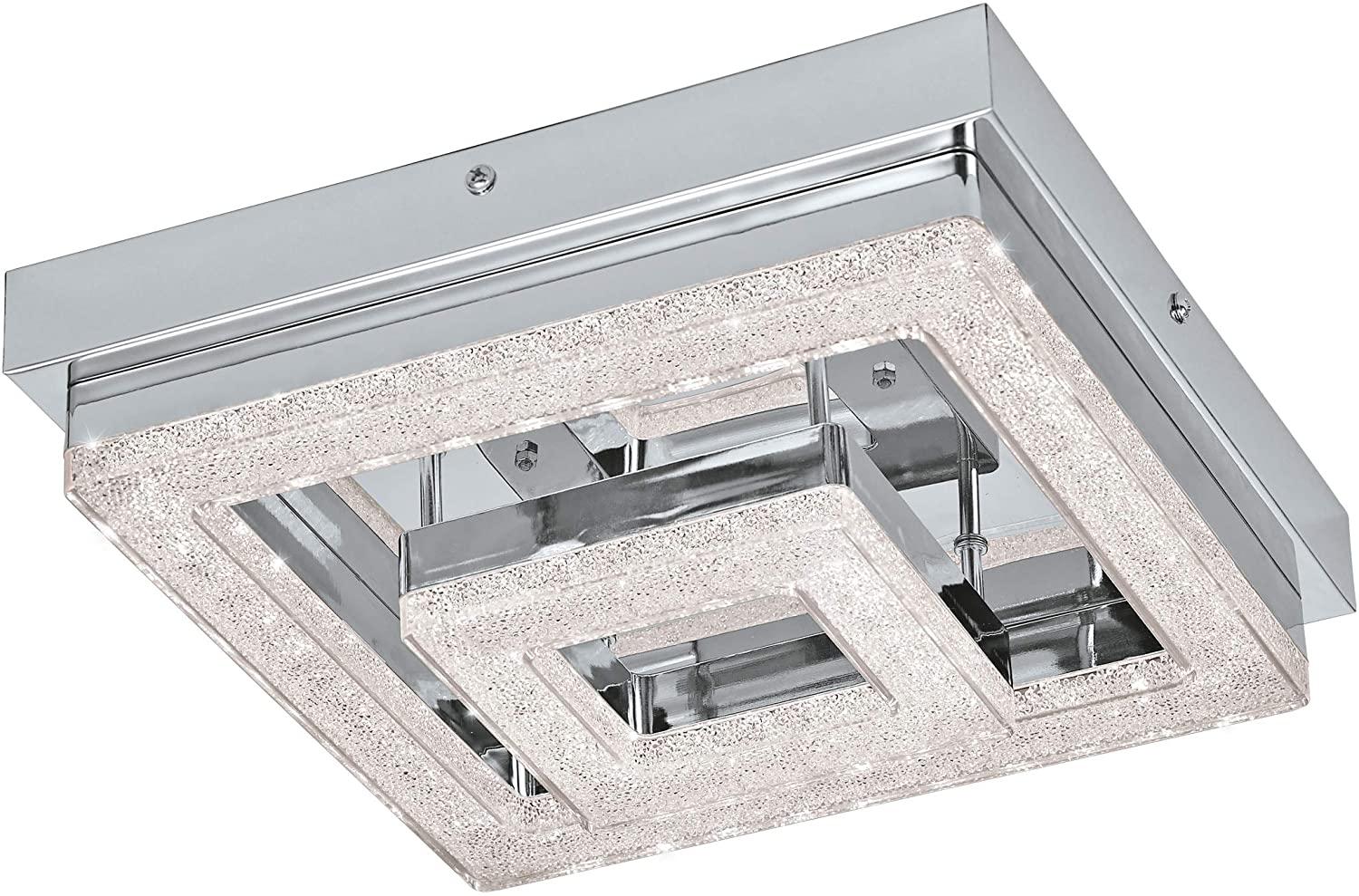 Eglo 95659 LED Deckenleuchte Fradelo in chrom und, Kristall chrom, klar 12W L:24 H:6cm Bild 1