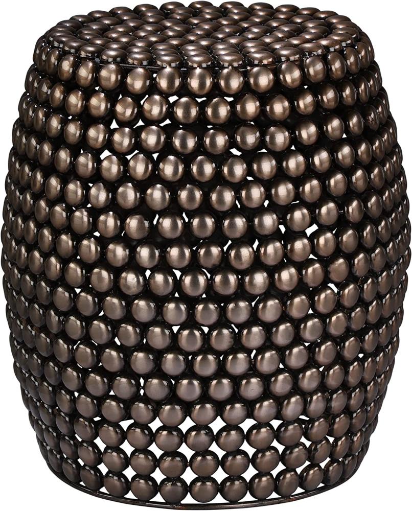 Beistelltisch 40 x 40 x 43 cm Bronze aus Metall WOMO-Design Bild 1