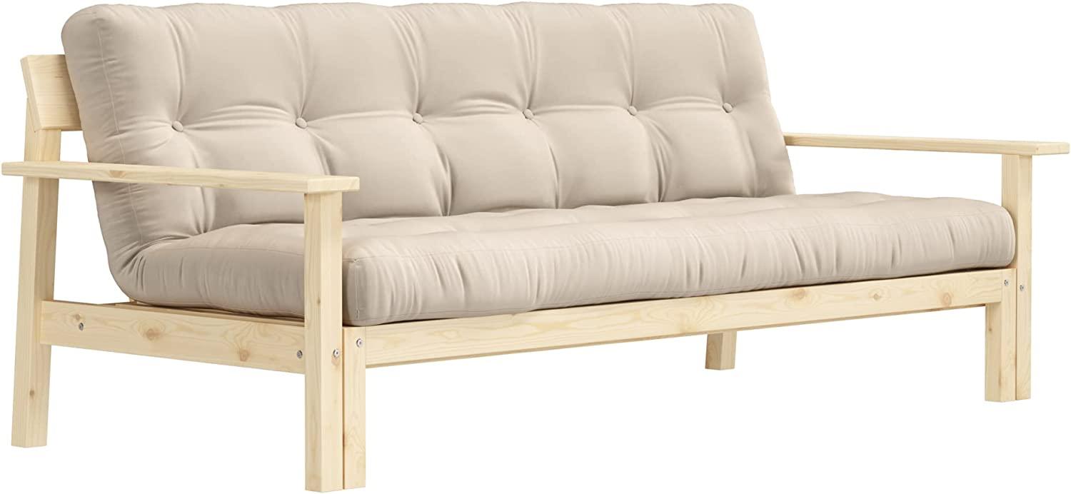 Schlafsofa UNWIND - Matratze Beige / Gestell Natur - Karup Design Bild 1